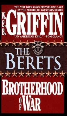 Cover of "The Berets" mass market paperbound book by G.P. Putnam's Sons, featuring a close-up of the book's illustrated cover.