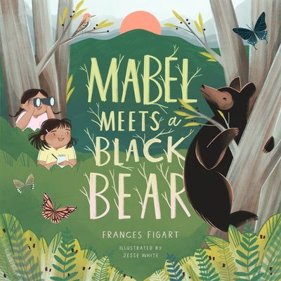 Paperback book titled "Mabel Meets a Black Bear" by Smokies Life, showing the cover with illustrations of a girl and a black bear.