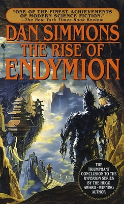 Mass market paperbound of The Rise of Endymion by Spectra Books, featuring the book cover with futuristic artwork.