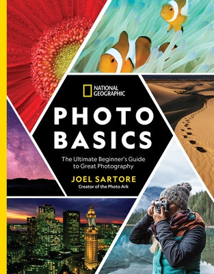 National Geographic Society Photo Basics paperback book, beginner's guide to photography with colorful cover and illustrative images.