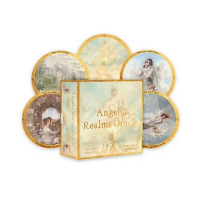 Angelic Realms Oracle: Tap Into Your Angelic Energy and the Divine Realms (40 Full-Color Round Cards and 94-Page Full-Color Guidebook) Other Sacred Scribe Publishing