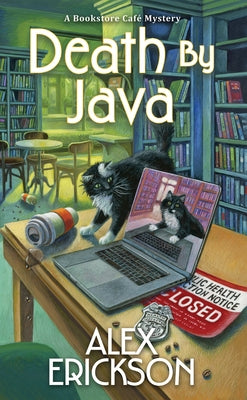 Mass market paperback of "Death by Java" by Kensington Cozies, featuring a coffee-themed cover design.