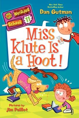 Miss Klute Is a Hoot! paperback book by HarperCollins featuring colorful owl illustrations on the cover.