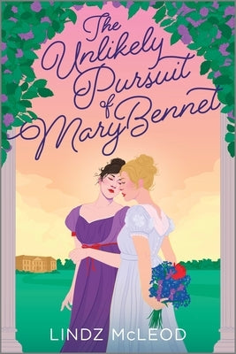 Paperback of The Unlikely Pursuit of Mary Bennet, a Carina Adores sapphic Regency historical romance novel with cover featuring period artwork.