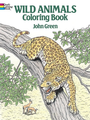 Paperback Wild Animals Coloring Book by Dover Publications featuring detailed illustrations of various wild animals for coloring.