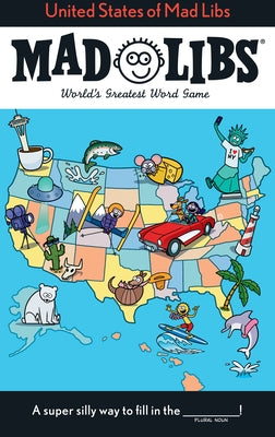 Paperback Mad Libs book titled "United States of Mad Libs: World's Greatest Word Game" with colorful cover art.