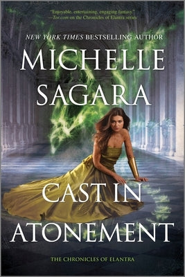 Paperback copy of "Cast in Atonement" by Mira Books, showing the book cover with title and author name.