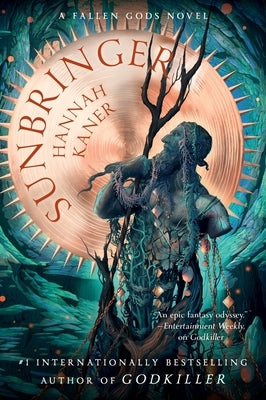 Paperback of Sunbringer by Harper Voyager, featuring the book cover with vibrant artwork and title text.