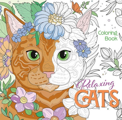 Relaxing Cats coloring book by White Star Publishers, paperback with detailed feline illustrations for stress relief and creative fun.