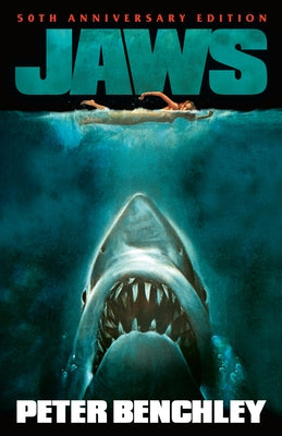 Paperback copy of Jaws by Ballantine Books featuring the book’s cover with a shark image and title on the front.