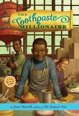 Paperback of The Toothpaste Millionaire by Houghton Mifflin, featuring the book cover with colorful illustrations.