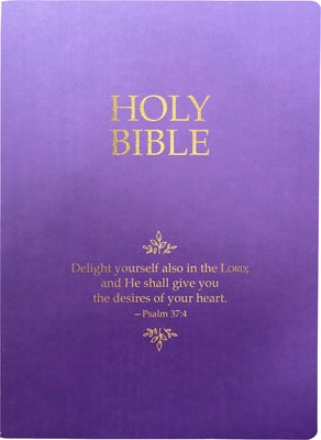 Kjver Holy Bible, Delight Yourself in the Lord Life Verse Edition, Large Print, Royal Purple Ultrasoft: (King James Version Easy Read, Red Letter, Psa by Whitaker House