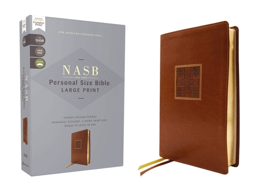 Nasb, Personal Size Bible, Large Print, Leathersoft, Brown, Red Letter, 1995 Text, Comfort Print Bible Zondervan