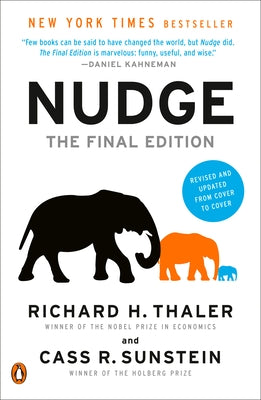 Paperback of "Nudge: The Final Edition" by Penguin Books, featuring the book cover with title and author text.