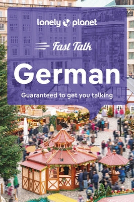 Paperback Lonely Planet Fast Talk German language phrasebook with colorful cover and compact design for quick travel communication