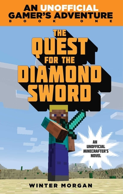 Paperback copy of "The Quest for the Diamond Sword" by Sky Pony, featuring colorful cover art of a fantasy adventure book.