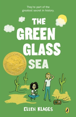Paperback of The Green Glass Sea by Puffin Books with a colorful cover featuring abstract green and blue artwork.