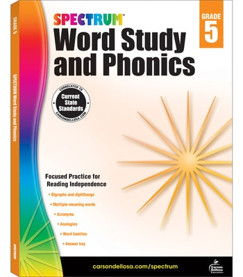 Spectrum Word Study and Phonics, Grade 5: Volume 84 Paperback Spectrum