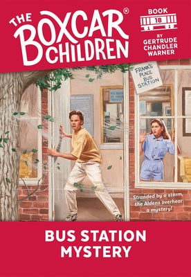 Paperback of Bus Station Mystery by Random House Books for Young Readers featuring a colorful cover with a busy bus station scene.
