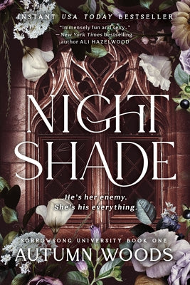 Paperback of Nightshade: Sorrowsong University Book 1 by Zando - Slowburn, featuring a dark, mystical cover design.