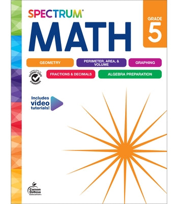 Spectrum Math Workbook, Grade 5 Paperback Spectrum