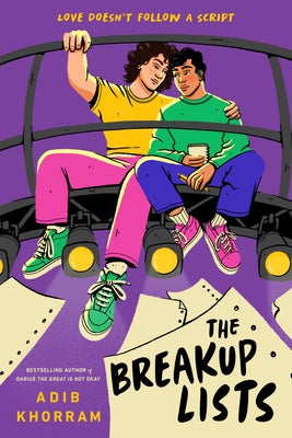 Paperback of The Breakup Lists by Penguin Young Readers Group, showing the book cover with colorful illustrations.
