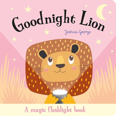 Goodnight Lion board book by Two Windmills featuring a colorful illustration of a lion and bedtime scene for children.