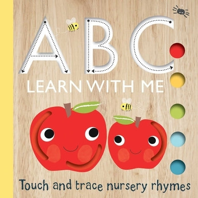 Touch and Trace ABC Learn with Me! board book by Silver Dolphin Books featuring colorful alphabet illustrations and tactile pages for kids.