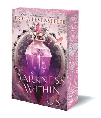Paperback copy of The Darkness Within Us by Square Fish, showing the book cover with dark, moody artwork.