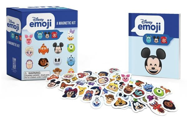 Disney Emoji magnetic kit paperback by Rp Minis, featuring colorful emoji characters and magnetic accessories for creative play.