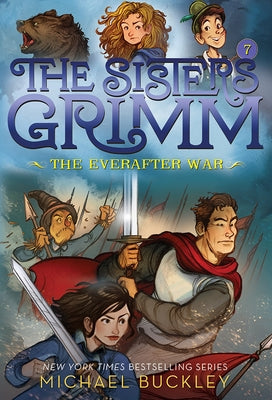 Paperback of The Everafter War by Harry N. Abrams, tenth anniversary edition of the Sisters Grimm #7 book with colorful cover art.