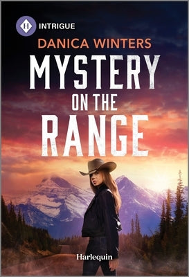 Mystery on the Range mass market paperbound by Harlequin Intrigue featuring a rugged landscape and a mysterious figure in the distance.