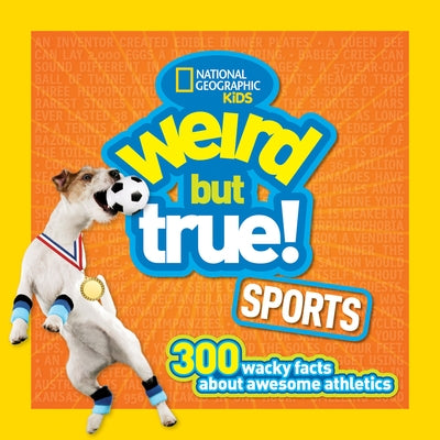 Paperback book titled "Weird But True! Sports" by National Geographic Kids, featuring colorful cover with sports illustrations.