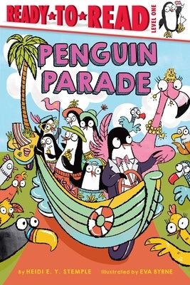 Paperback Penguin Parade: Ready-To-Read Level 1 book by Simon Spotlight featuring colorful penguin illustrations on the cover.