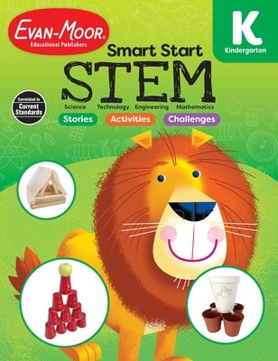 Kindergarten STEM workbook by Evan-Moor Educational Publishers, paperback, featuring colorful educational activities for young learners.