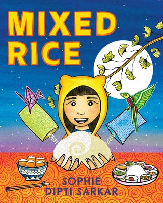 Paperback of "Mixed Rice: A Multicultural Tale of Food, Feelings, and Finding Home" by Plum Blossom, showing colorful book cover.