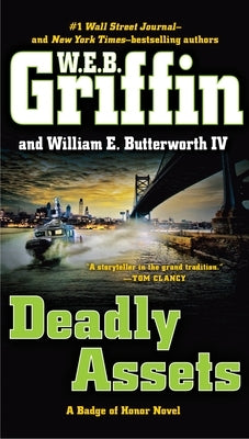 Mass market paperbound book titled "Deadly Assets" by G.P. Putnam's Sons, showing the cover with dark and intense design elements.