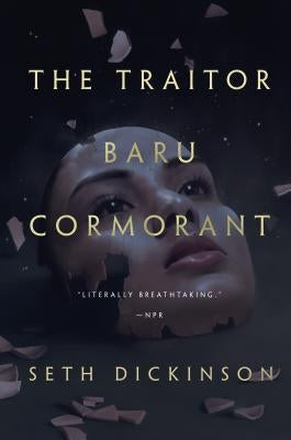 Paperback of The Traitor Baru Cormorant by Tor Books featuring the book cover with dark and intricate artwork.