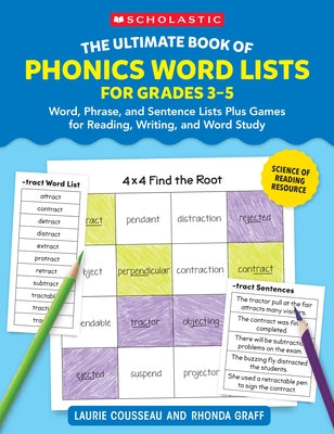 The Ultimate Book of Phonics Word Lists: Grades 3-5 Paperback Scholastic Teaching Resources