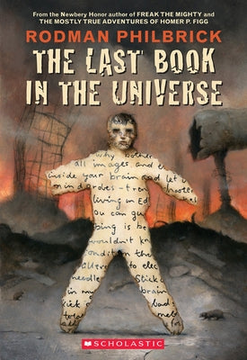 Paperback of The Last Book in the Universe by Blue Sky Press, featuring a colorful cover with futuristic artwork.
