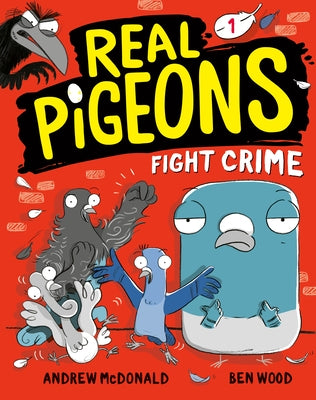 Paperback of Real Pigeons Fight Crime Book 1 by Yearling Books, featuring colorful cover art with pigeons and city scene.