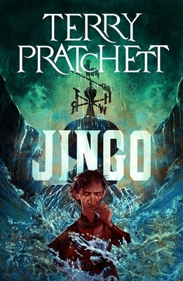 Paperback of Jingo: A Discworld Novel by Harper Paperbacks, showing the book cover with colorful artwork and title.