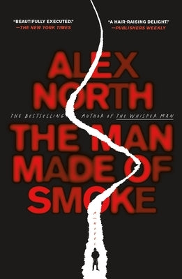 Paperback copy of "The Man Made of Smoke" by Celadon Books, featuring a dark, smoky cover with haunting imagery.