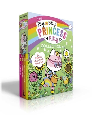 Set of four Little Simon Itty Bitty Princess Kitty paperback books including Tea for Two, Flower Power, Frost Festival, and Mermaid Cove.