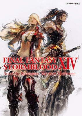 Square Enix Books' Final Fantasy XIV: Stormblood art book featuring detailed illustrations and Western memories in a paperback format.