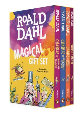Roald Dahl Magical Gift Boxed Set (4 Books): Charlie and the Chocolate Factory, James and the Giant Peach, Fantastic Mr. Fox, Charlie and the Great Gl Boxed Set Viking Books for Young Readers