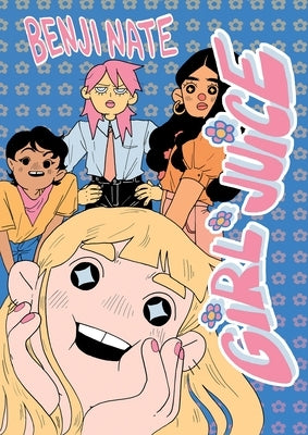 Paperback copy of Girl Juice by Drawn & Quarterly showing the front cover with colorful illustrations and title text.