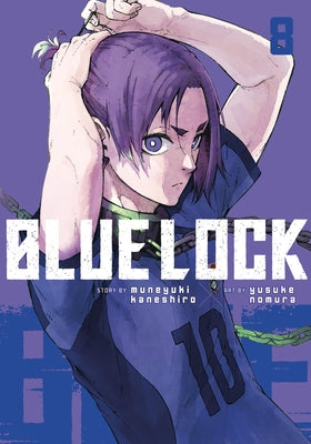 Paperback of Blue Lock 8 manga by Kodansha Comics, featuring the cover with dynamic character illustrations.
