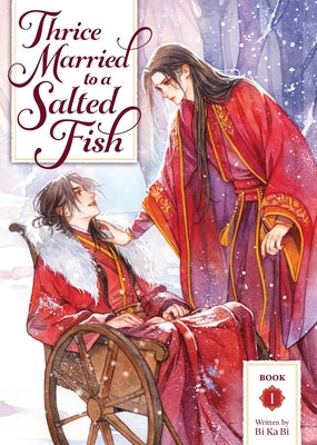 Paperback of Thrice Married to a Salted Fish novel, Volume 1, by Seven Seas, featuring colorful cover art with Chinese-inspired design.