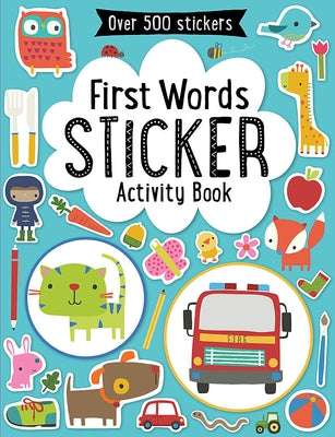 Make Believe Ideas First Words Sticker Activity Book in paperback with colorful pages and engaging word activities for young children.